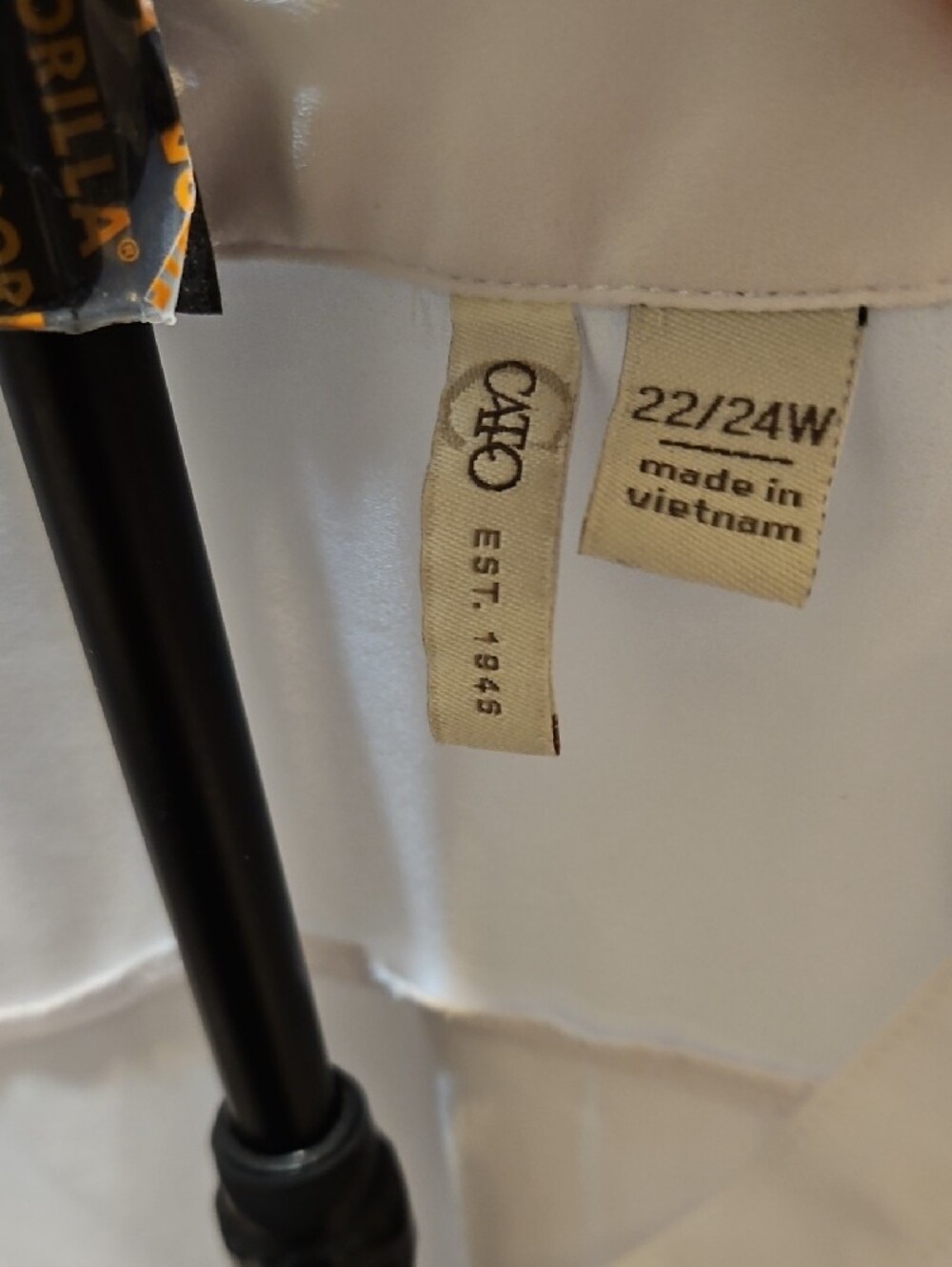 Cato White Tunic with Orange Floral Border - Picture 6 of 7